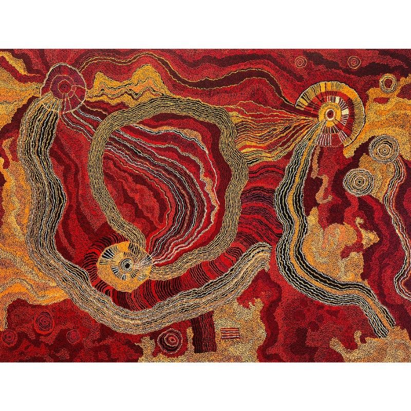 Tjungkara Ken, "Kungkarangkalpa Tjukurpa - Seven Sisters Dreaming", Acrylic on Linen, 244x182cm, NG7198