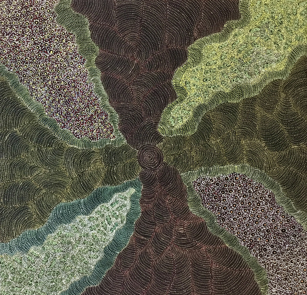 Marcia Turner Petyarre, "Women's Body Paint", Acrylic on Canvas, 93x90cm, NG7645