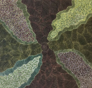 Marcia Turner Petyarre, "Women's Body Paint", Acrylic on Canvas, 93x90cm, NG7645