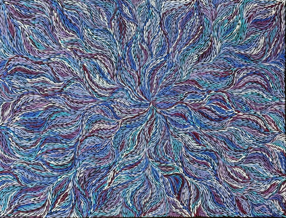 Rosemary Petyarre (Pitjara), "Bush Yam, Medicine Leaf”, Acrylic on Canvas, 122x91cm, NG7899