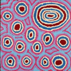 Antonia Napangardi Michaels, "Lappi Lappi Jukurrpa (Lappi Lappi Dreaming)", Acrylic on Linen, 30x30cm, NG7394