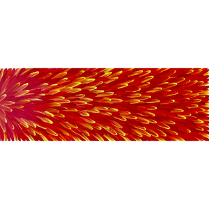 Raymond Walters Penangke, "Emu Feathers", Acrylic on Linen, 120x40cm, NG7420