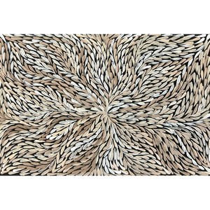 Rosemary Petyarre (Pitjara), "Bush Yam, Medicine Leaf”, Acrylic on Canvas, 45x30cm, NG7512