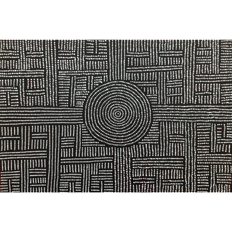 Christine Campbell Nangala, “Cupi Water”, Acrylic on Linen, 90x60cm, NG7428