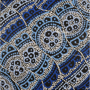 Kirsty Anne Napanangka Martin, “Ngalyipi Jukurrpa (Snakevine Dreaming) - Mina Mina”, Acrylic on Linen, 30x30cm, NG7564