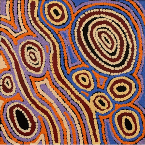 Antonia Napangardi Michaels, ”Lappi Lappi Jukurrpa (Lappi Lappi Dreaming)”, Acrylic on Linen, 30x30cm, NG7556