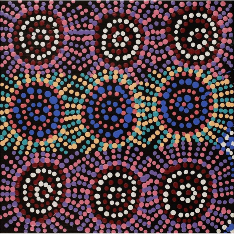 Tina Napangardi Martin, “Jintiparnta Jukurrpa (Desert Truffle Dreaming) - Mina Mina”, Acrylic on Linen, 30x30cm, NG7550