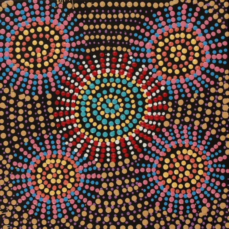 Tina Napangardi Martin, “Jintiparnta Jukurrpa (Desert Truffle Dreaming) - Mina Mina”, Acrylic on Linen, 30x30cm, NG7551
