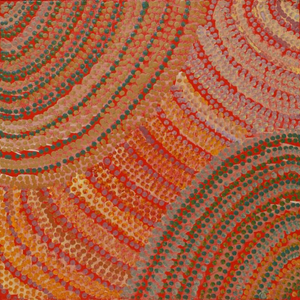 Grace Napangardi Butcher, “Pikilyi Jukurrpa (Vaughan Springs Dreaming)”, Acrylic on Linen, 30x30cm, NG7548