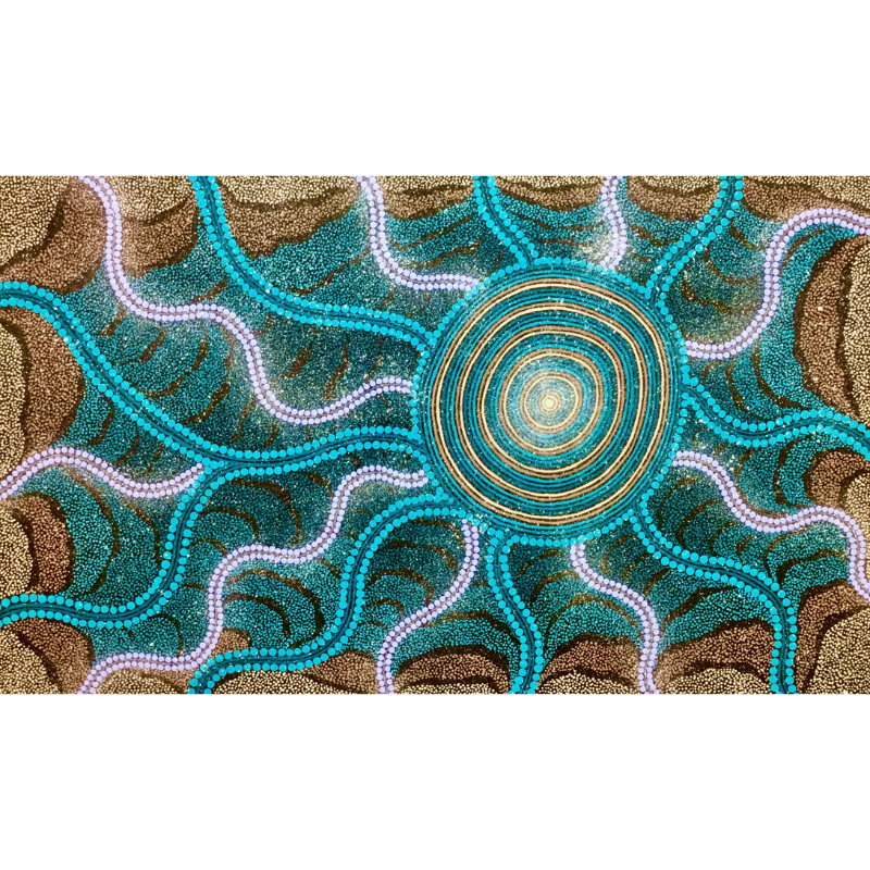 Davinder Hart, "Power of Mother Earth", Acrylic on Canvas, 150x90cm, NG7581