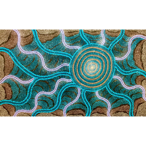 Davinder Hart, "Power of Mother Earth", Acrylic on Canvas, 150x90cm, NG7581