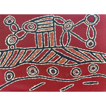 Mary Brown Napangardi, “Women’s Ceremony”, Acrylic on Linen, 61x45cm, NG7437