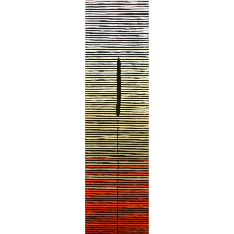 Kurun Warun, "Pakap Yallandar (Fire Stick)", Acrylic on Linen, 180x50cm, NG7533