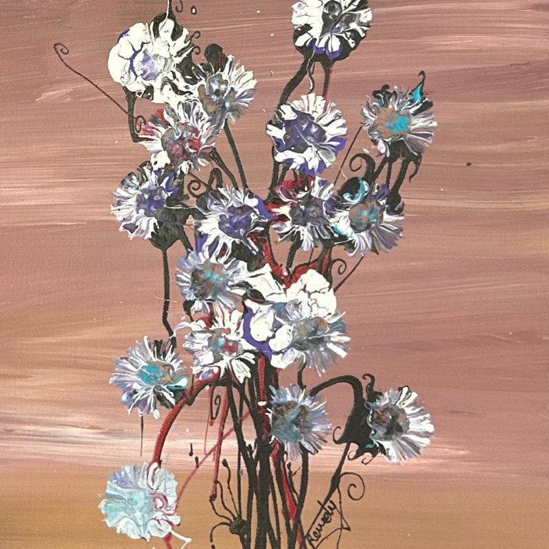 Rowdy Warren, "Wildflowers", Acrylic on Linen, 30x30cm, NG7592