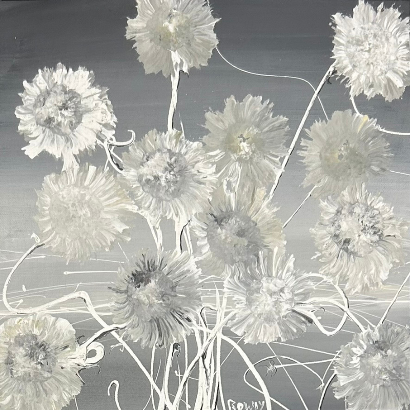 Rowdy Warren, "Wildflowers", Acrylic on Linen, 30x30cm, NG7598