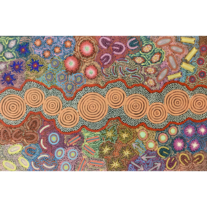 Chelsea Possum Ramzan, "Grandmother's Country", Acrylic on Canvas, 144x95cm, NG7587