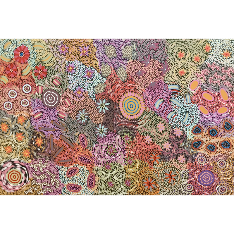 Michelle Possum Nungarrayi, "Grandmother's Country", Acrylic on Canvas, 150x102cm, NG7621