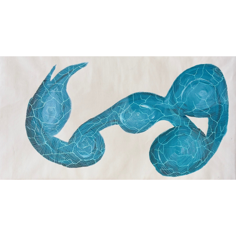 Sarrita King, "Ngurra", Acrylic on Linen, 90x54cm, NG7602
