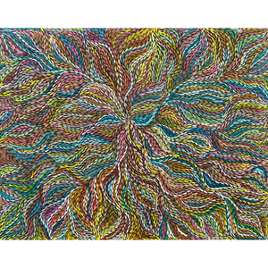 Rosemary Petyarre (Pitjara), "Bush Yam, Medicine Leaf”, Acrylic on Canvas, 122x91cm, NG7613