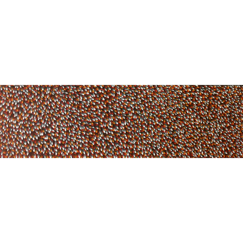 Abie Loy Kemarre, "Medicine Leaf", Acrylic on Canvas, 152x46cm, NG7462