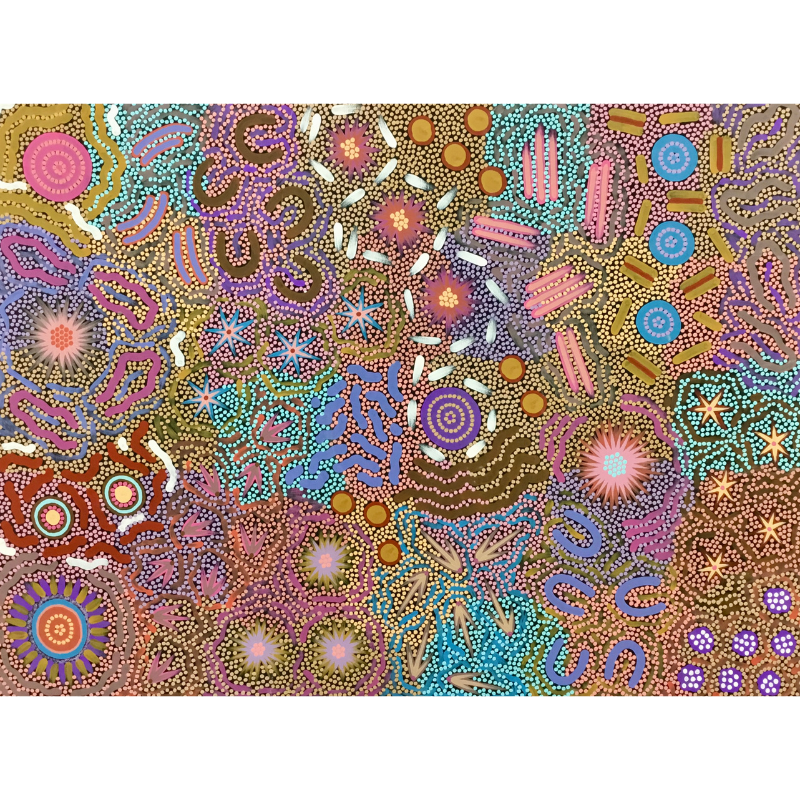 Chelsea Possum Ramzan, "Grandmother's Country", Acrylic on Canvas, 122x91cm, NG7619