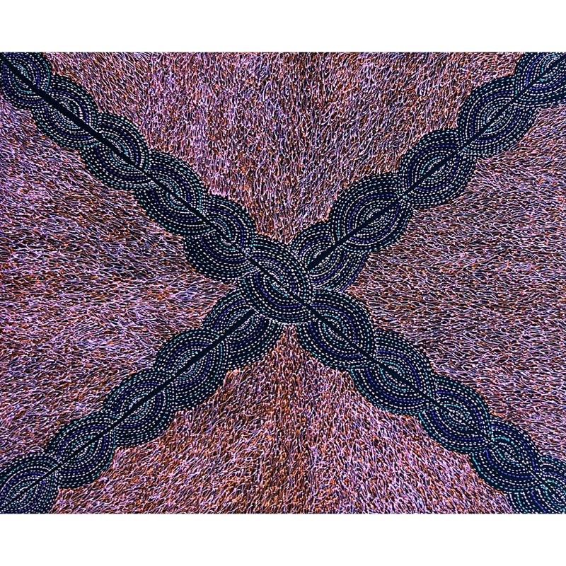 Noranda Kamara Loy, "Bush Turkey Dreaming", Acrylic on Canvas, 70x56cm, NG7649