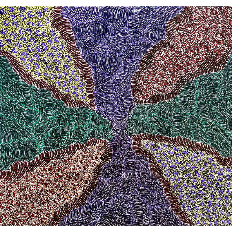 Marcia Turner Petyarre, "Women's Body Paint", Acrylic on Canvas, 95x89cm, NG7644