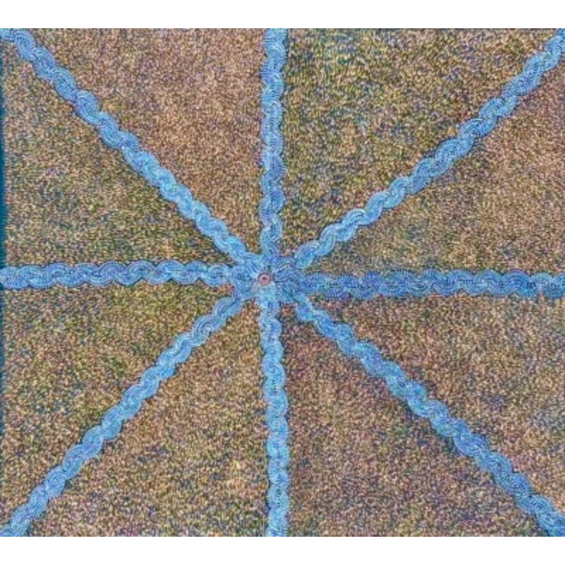 Elizabeth Kunnoth Kngwarreye, "Bush Yam", Acrylic on Canvas, 94x83cm, NG7651