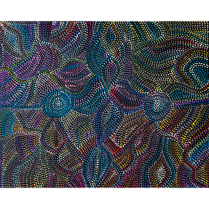 Joy Pitjara (Petyarre), "Bush Yam", Acrylic on Canvas, 71x56cm, NG7675