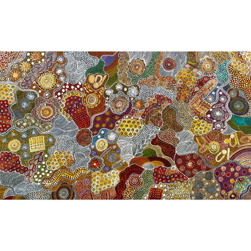 Janet Golder Kngwarreye, “My Country”, Acrylic on Canvas, 198x121cm, NG7666