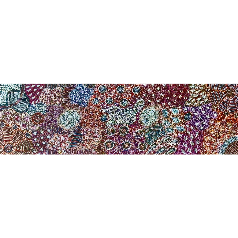 Naomi Pula Price, "Bush Yam, My Mother's Country", Acrylic on Canvas, 152x46cm, NG7680