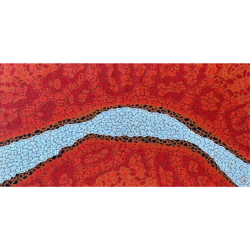 Kurun Warun, "Eels Biting Stones" Acrylic on Linen, 91x45cm, NG7601