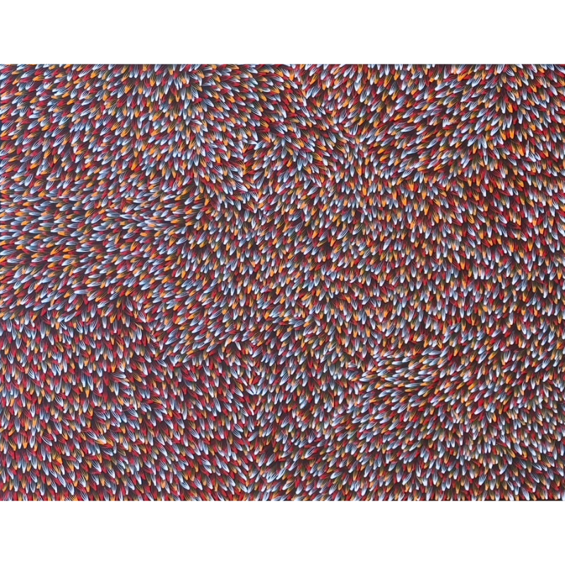 Abie Loy Kemarre, "Medicine Leaf", Acrylic on Canvas, 122x91cm, NG7655