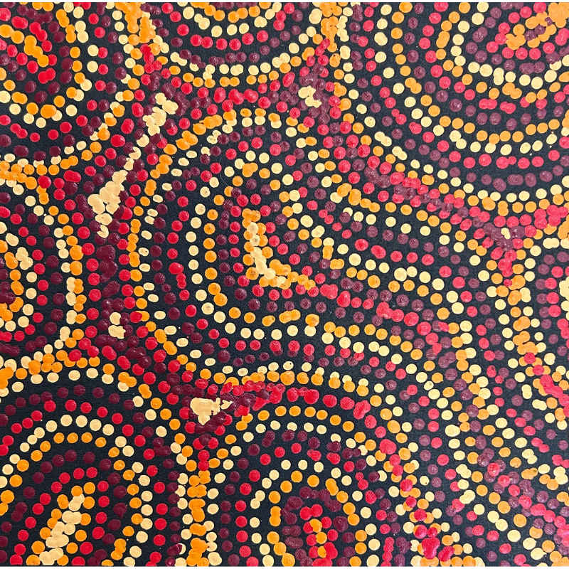 Michelle Butler Nakamarra, “Seven Sisters, Minyma Inmaku”, Acrylic on Canvas, 30x30cm, NG7752