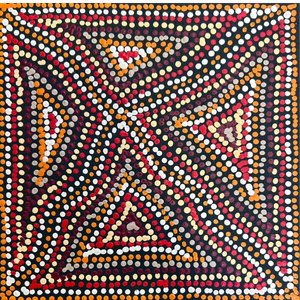 Michelle Butler Nakamarra, “Seven Sisters, Minyma Inmaku”, Acrylic on Canvas, 30x30cm, NG7754