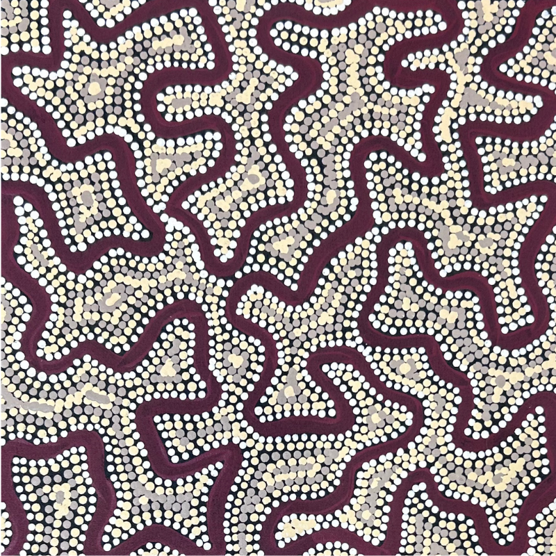 Kelly Nungarrayi Tex, "Water", Acrylic on Canvas, 30x30cm, NG7719