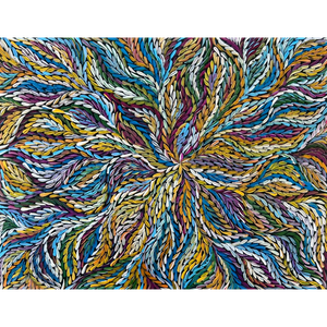 Rosemary Petyarre (Pitjara), "Bush Yam, Medicine Leaf”, Acrylic on Canvas, 61x45cm, NG7734