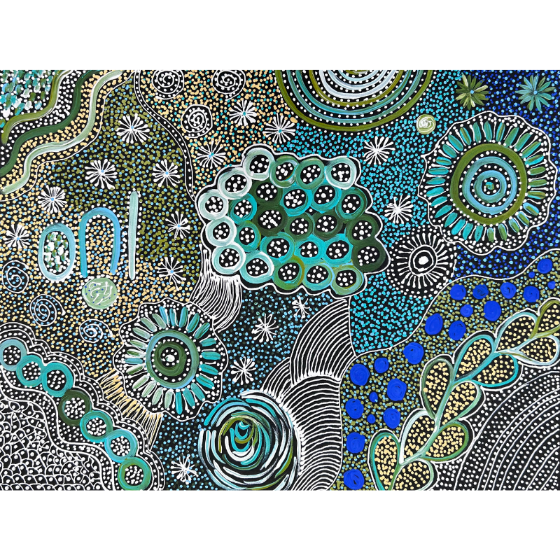 Janet Golder Kngwarreye, “My Country”, Acrylic on Canvas, 61x45cm, NG7728