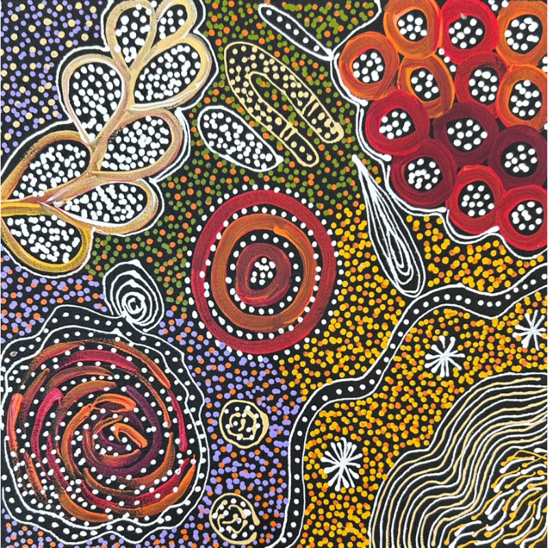 Janet Golder Kngwarreye, “My Country”, Acrylic on Canvas, 30x30cm, NG7731