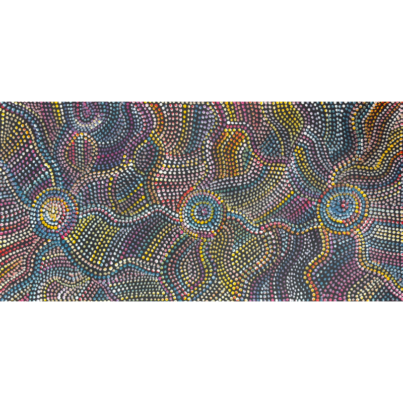 Joy Pitjara (Petyarre), "Bush Yam", Acrylic on Canvas, 61x30cm, NG7701