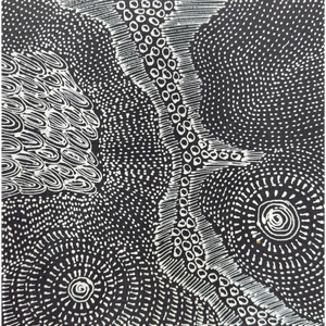 Freda Price Pitjara (Petyarre), “My Country”, Acrylic on Canvas, 30x30cm, NG7761