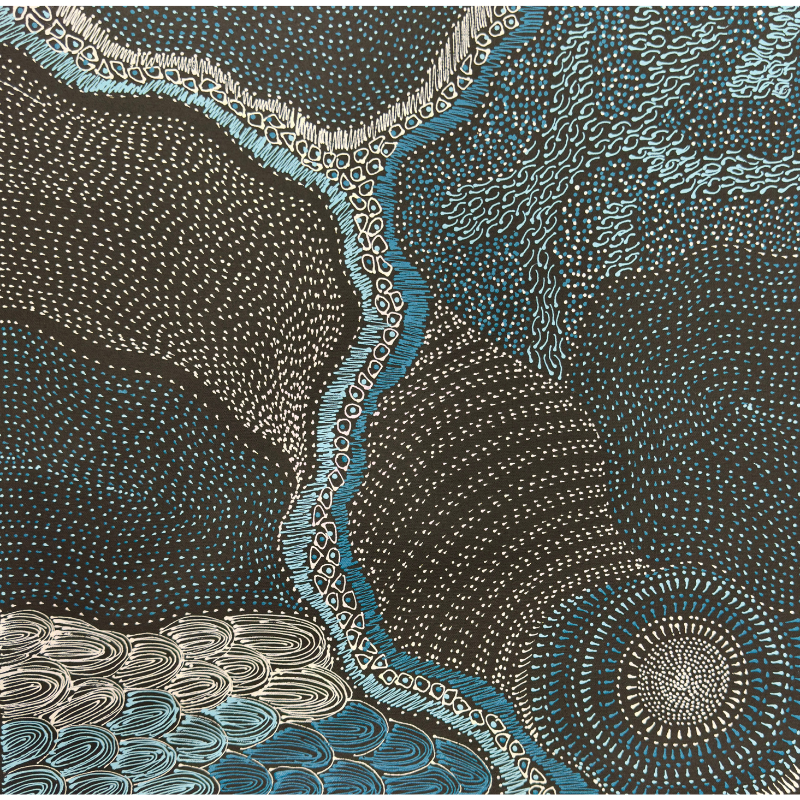Freda Price Pitjara (Petyarre), “My Country”, Acrylic on Canvas, 45x45cm, NG7768