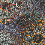 Naomi Pula Price, "Bush Yam, My Mother's Country", Acrylic on Canvas, 30x30cm, NG7703