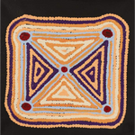 Sabrina Nungarrayi Gibson, “Wirnpa Jukurrpa (Lightning Dreaming)”, Acrylic on Linen, 30x30cm, NG7782