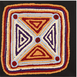 Sabrina Nungarrayi Gibson, “Wirnpa Jukurrpa (Lightning Dreaming)”, Acrylic on Linen, 30x30cm, NG7783