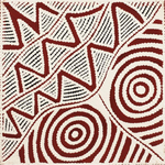Ursula Napangardi Hudson, “Pikilyi Jukurrpa (Vaughan Springs Dreaming)”, Acrylic on Linen, 30x30cm, NG7798