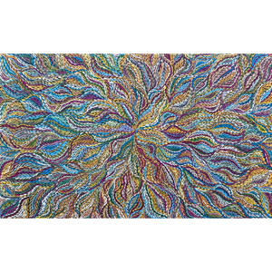Rosemary Petyarre (Pitjara), "Bush Yam, Medicine Leaf”, Acrylic on Canvas, 152x91cm, NG7686