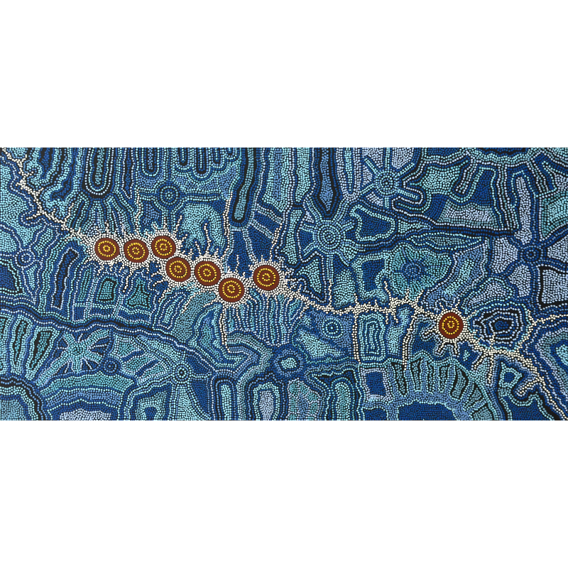 Azeza Possum Ramzan, "Seven Sisters Dreaming", Acrylic on Canvas, 230x100cm, NG7629
