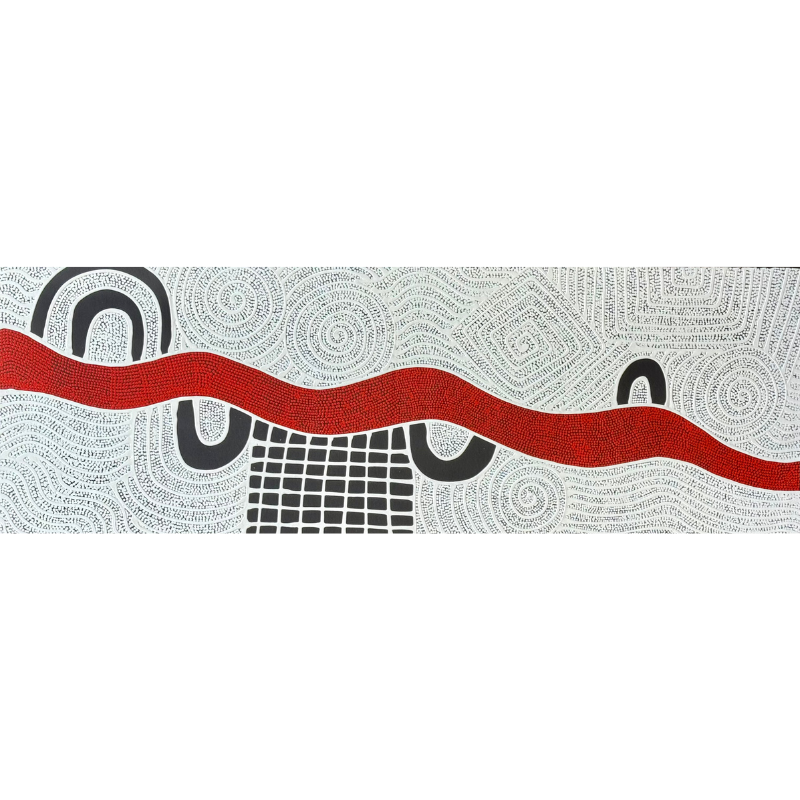 Yondee Shane Hansen, "Derribal Yerrigan", Acrylic on Canvas, 150x50cm, NG7773