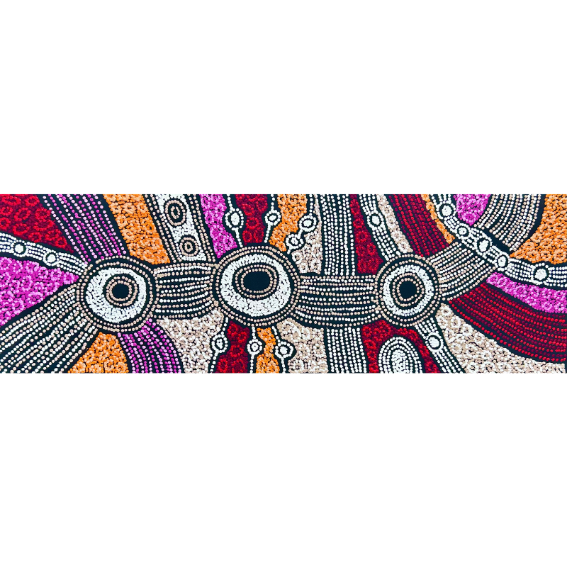 Clarise Tunkin, "Minma Marlilu Tjukurrpa", Acrylic on Canvas, 110x36cm, NG7828